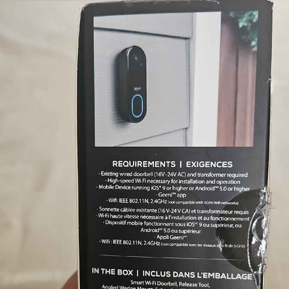 HOST PICK Geeni Doorpeek Smart Wi-Fi Doorbell - Black - Picture 5 of 16